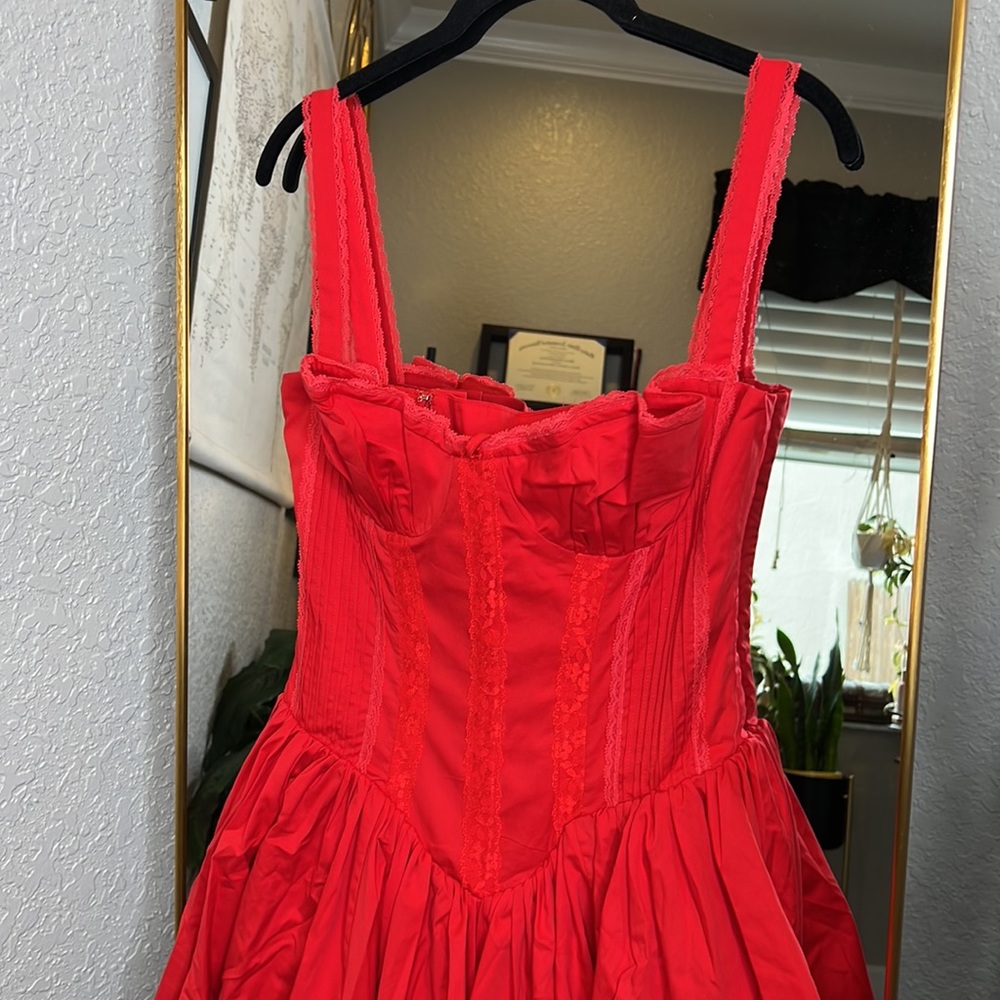 HOUSE OF CB 'Pietra' Cherry Corset Mini Dress  NWOT - Picture 9 of 10